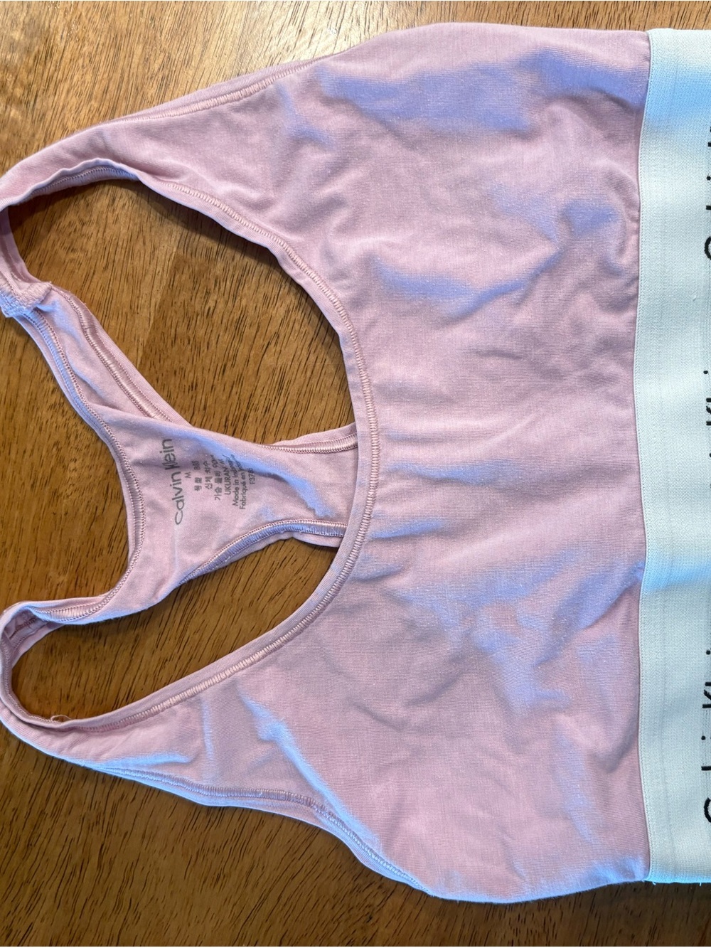 Calvin Klein Light Pink Racerback Bralette
